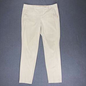 Vince Chino Pants Women 14 Cream Straight Leg Classic Career Preppy Basic Casual